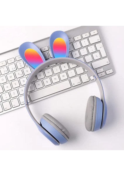 P47R Bluetooth 5. 0 Tavşan Kulaklı Katlanabilir Kulaklık – Rgb Led, Tf Kart & Aux, Hd Mikrofon – Android & Ios Uyumlu fiyatları