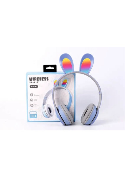P47R Bluetooth 5. 0 Tavşan Kulaklı Katlanabilir Kulaklık – Rgb Led, Tf Kart & Aux, Hd Mikrofon – Android & Ios Uyumlu fırsatları