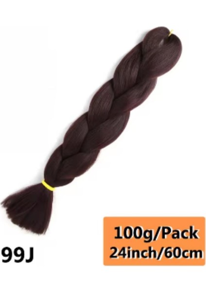 Sentetik Örgülük Saç 100 gr - Kızıl Kahve