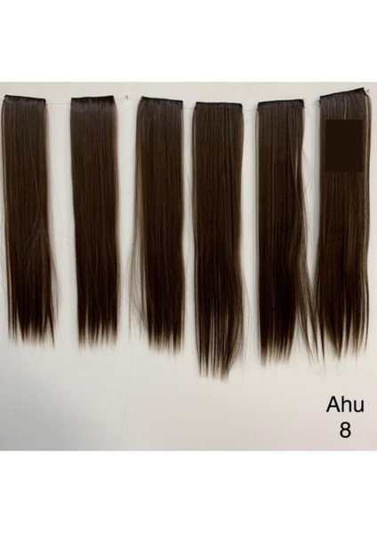 6 Parça Ay Çıt Çıt Saç Postiş Saç Yarımay - Yarım Ay