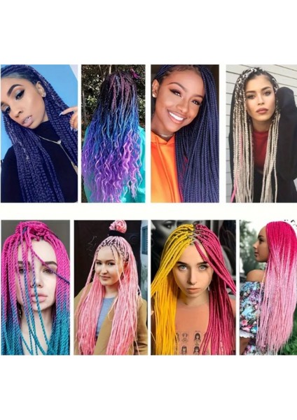 Sentetik Örgülük Saç 100 gr - Koyu Pembe fiyatları