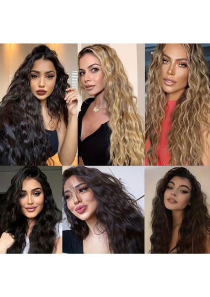 Fiber Sentetik Kabarık Dalgalı Yarım Ay + 2 Yan Çıt Çıt - Balköpüğü Platin Röfleli fiyatları