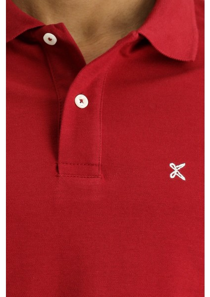 Polo Yaka Slim Fit Dar Kesim Nakışlı Pamuk Tişört indirimleri
