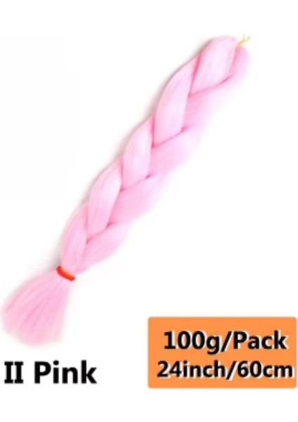 Sentetik Örgülük Saç 100 gr - Şeker Pembesi