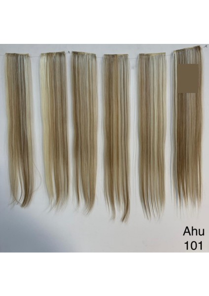 6 Parça Ay Çıt Çıt Saç Postiş Saç Yarımay - Yarım Ay