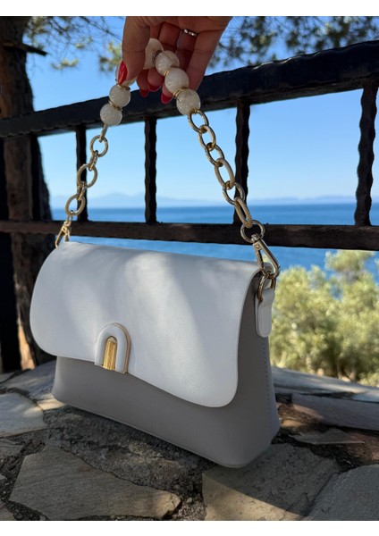 R1265 Gri-Krem Rosa Çanta fırsatları