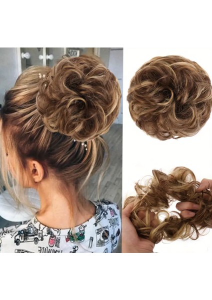 Yoğun Saçlı Lastikli Topuz Toka