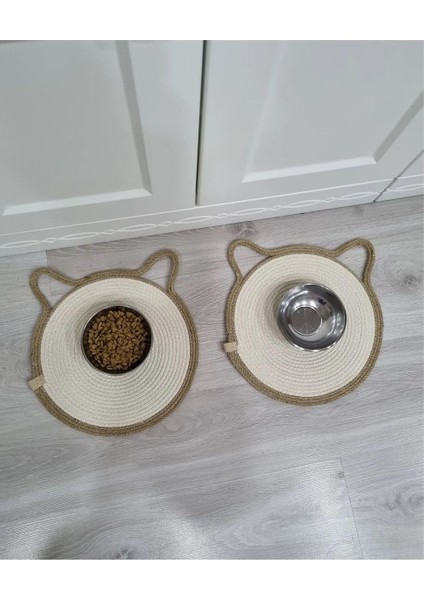 Kedi ve Küçük Irk Köpekler Için Beslenme Paspası 2'li 28X28 cm
