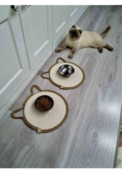 Kedi ve Küçük Irk Köpekler Için Beslenme Paspası 2'li 28X28 cm