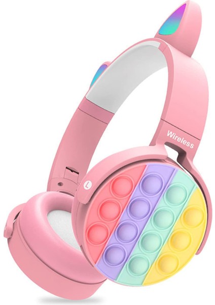 SY950 Bluetooth 5. 0 Pop‑ıt Katlanabilir Kulaklık – LED Eğlence, Tf Kart & Aux, Mikrofonlu – Android & Apple iPhone Uyumlu