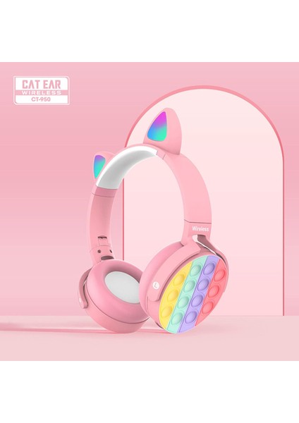 SY950 Bluetooth 5. 0 Pop‑ıt Katlanabilir Kulaklık – LED Eğlence, Tf Kart & Aux, Mikrofonlu – Android & Apple iPhone Uyumlu