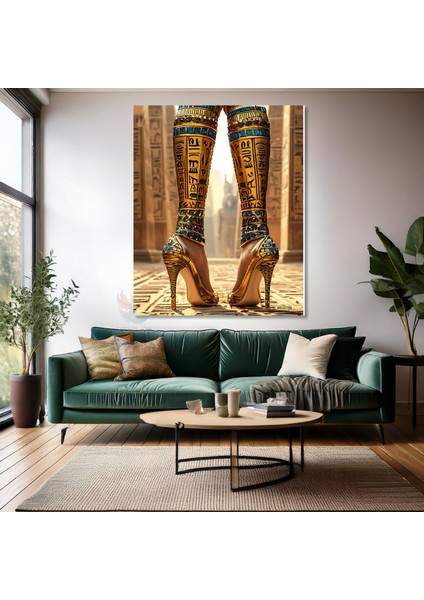 Kanvas Tablo Modern Antik Mısır Temalı Tablo Modeli Duvar Tablosu