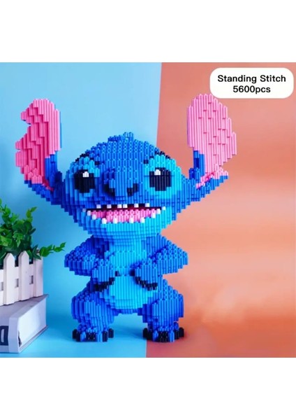 5600 Parça (Kutulu) Orijinal Stitch Karikatür Yapı Blokları - Stitch Anime Temalı Parti Oyunları- LEGO - karne hediyesi