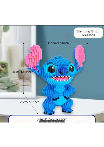 5600 Parça (Kutulu) Orijinal Stitch Karikatür Yapı Blokları - Stitch Anime Temalı Parti Oyunları- LEGO - karne hediyesi fiyatları