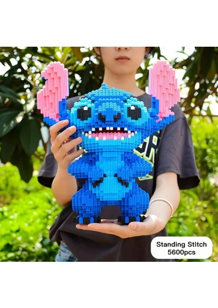 5600 Parça (Kutulu) Orijinal Stitch Karikatür Yapı Blokları - Stitch Anime Temalı Parti Oyunları- LEGO - karne hediyesi modelleri