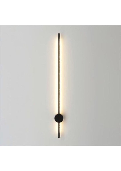 Şık Siyah Led Duvar Aplik 70 cm, Modern Dekorasyon Unsuru, Alüminyum, E14 Duy, 1 adet fiyatları