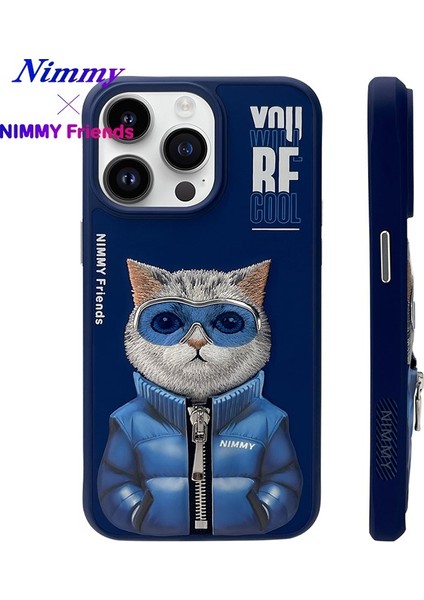 iPhone 15 Pro Max Uyumlu 3D Gözlük Fermuar Kedi Detaylı Nakış İşlemeli Kabartmalı Cool Cute Kılıf fırsatları