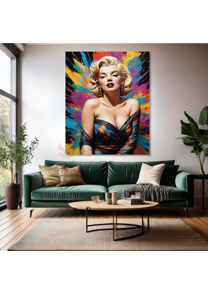 Marilyn Monroe Kanvas Tablo Modern Renkli Marilyn Monroe Tablosu Salon Dekoru