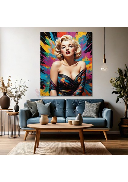 Marilyn Monroe Kanvas Tablo Modern Renkli Marilyn Monroe Tablosu Salon Dekoru modelleri
