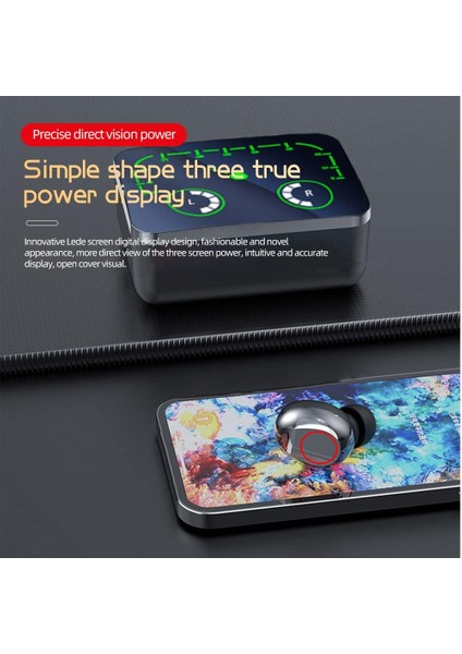 M90 Max Bluetooth 5.3 Tws Kulaklık – Powerbanklı Kutu, 50 mm Bass, Dokunmatik, Anc-Oyuncu Modu – Android & iPhone Uyumlu