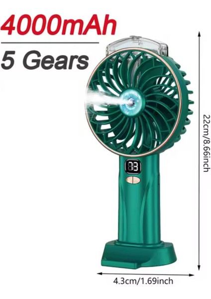 Su Buharlı Taşınabilir Mini El Fanı Turbo Fan 4.000MAH Batarya Karışık Renk fiyatları