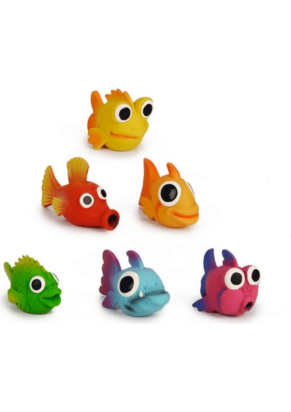 Köpek Oyuncağı, Sesli, Balıklar, Lateks, Çeşitli Renklerde, 10,5-13,5cm Drstr