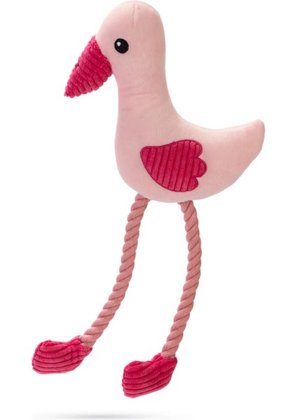 Köpek Oyuncağı, Sesli, Flamingo, Peluş, Pembe, 39,5X19,5X6CM Drstr