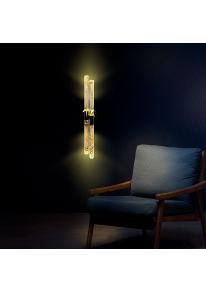 Şık modern LED duvar aplik, parlak akrilik tasarım, sarı renk, E27 duy tipi, pilli fırsatları