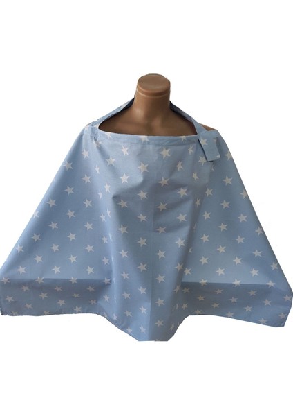 Kadın Mavi Bebek Emzirme Önlüğü