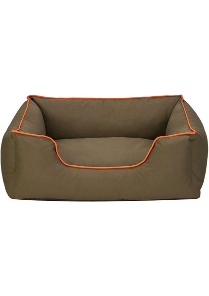 Alpha Köpek Yatağı Haki W Turuncu Biye M 80X65CM Nrmsa
