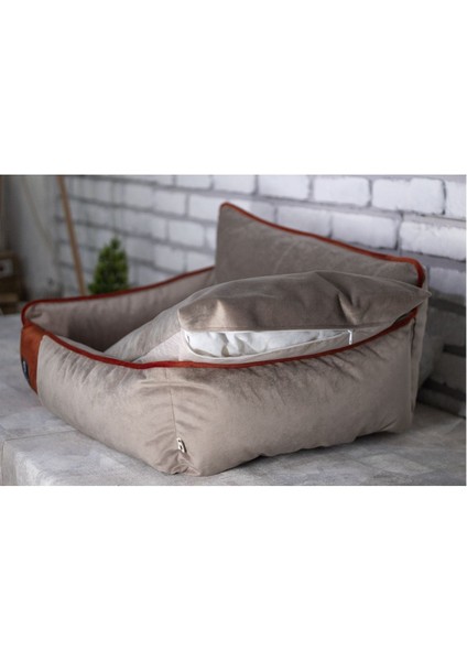 Premium Lux Seri Iç Mekan Fermuarlı Yıkanabilir Kedi ve Köpek Yatağı (65*80CM) Large modelleri