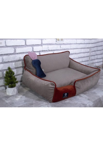 Premium Lux Seri Iç Mekan Fermuarlı Yıkanabilir Kedi ve Köpek Yatağı (65*80CM) Large