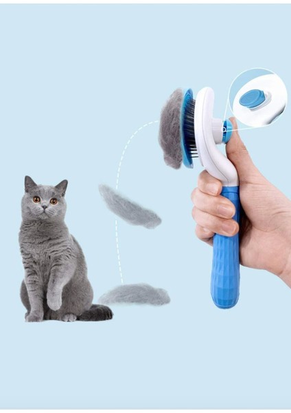 Otomatik Temizlenen Tuşlu Evcil Hayvan Fırçası Kedi Köpek Tüy Toplayıcı Tarak fiyatları