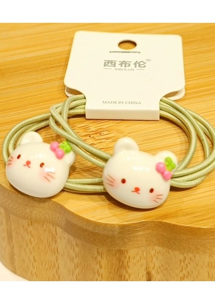 Lüks Figürlü Ikili Renkli Lastik Toka