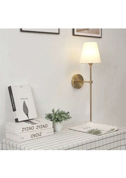 Şık Eskitme Gold Sarı Krem Ledli Pilli Aplik, Tak ve Çalıştır, Gün Işığı, Metal, GU10, Bej