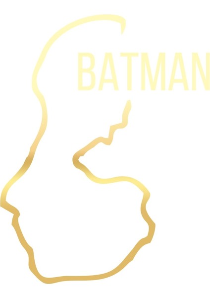 Batman Harita Araba Sticker 17X17 cm Gold