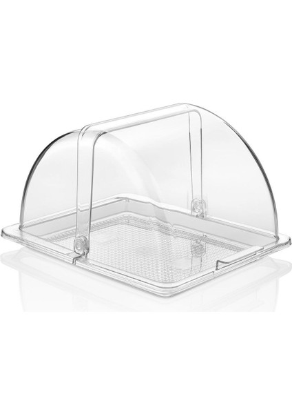Şeffaf menteşeli kek ve börek fanusu, 2'li set, dayanıklı polikarbon plastik