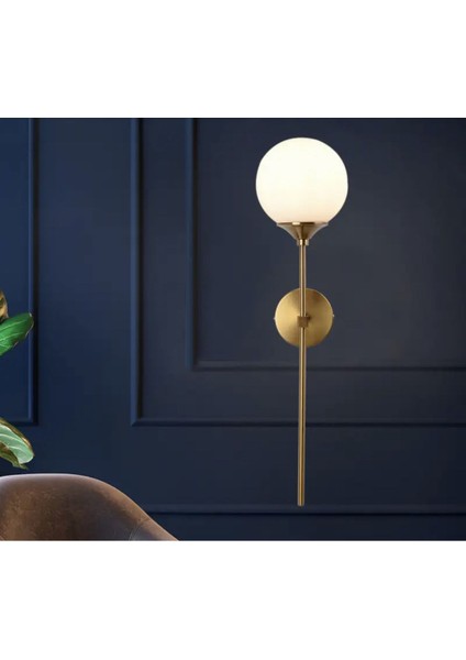 Modern Aç Kapa Pilli Metal Aplik, Beyaz Opak ve Cam Detaylı, Gold Dokunuşu, G9 Duy Tipi fırsatları