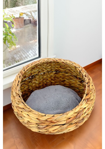 Hasır Kedi ve Köpek Yatağı Iç Minderli 48 cm Kahverengi - CL-4034 C1-1-121 fiyatları