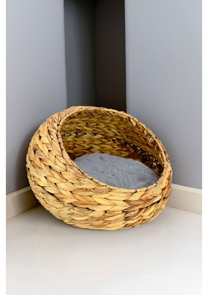 Hasır Kedi ve Köpek Yatağı Iç Minderli 48 cm Kahverengi - CL-4034 C1-1-121 modelleri