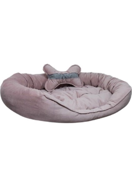 Büyük Boy Köpek Yatağı - Kemik Yatıklı- 75X105 cm - Pembe - Xl - fırsatları