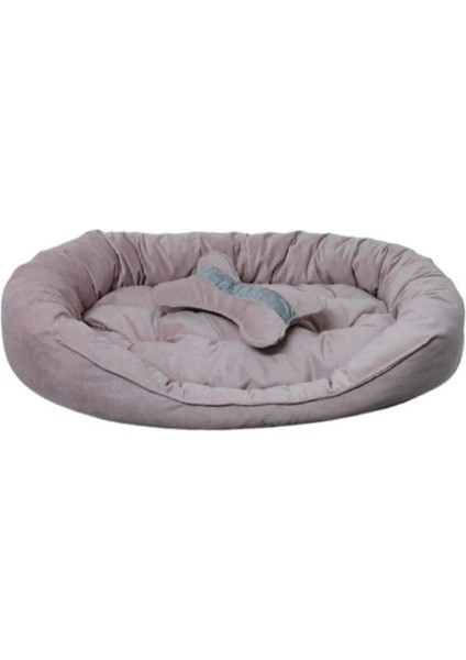 Büyük Boy Köpek Yatağı - Kemik Yatıklı- 75X105 cm - Pembe - Xl -