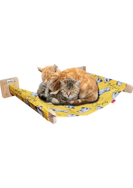 Duvara Monte 4 Renk Seçenekli Xlarge Iki Kollu Kedi Hamağı Kedi Yatağı Xl 12KG Kapasite