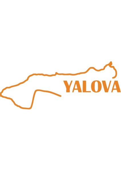 Yalova Harita Araba Sticker 17X17 cm Turuncu