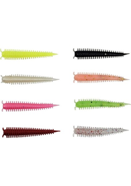 Zombie Worm Lrf Silikonu 4cm 8 Adet Mix Color