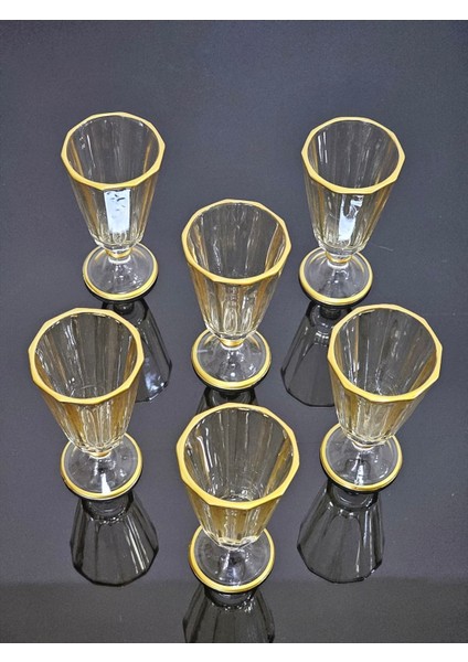 Drem Glass 6'lı Kahve Yanı Flüt Su Bardağı Seti Renkli Bal fırsatları