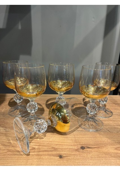 Pandoranın Kutusu Bohemia Sterna 6 Lı 150 cc Kristal Kahve Yanı Su Bardağı Dip Altın fiyatları