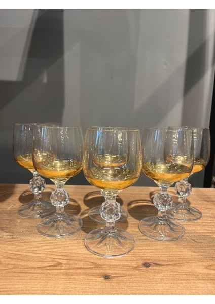 Pandoranın Kutusu Bohemia Sterna 6 Lı 150 cc Kristal Kahve Yanı Su Bardağı Dip Altın modelleri