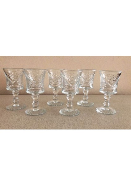 6 Lı Cam Ayaklı Kahve Yanı Bardağı Bardak Mini Boy, 50 ml fırsatları