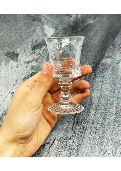 6 Lı Cam Ayaklı Kahve Yanı Bardağı Bardak Mini Boy, 50 ml indirimleri